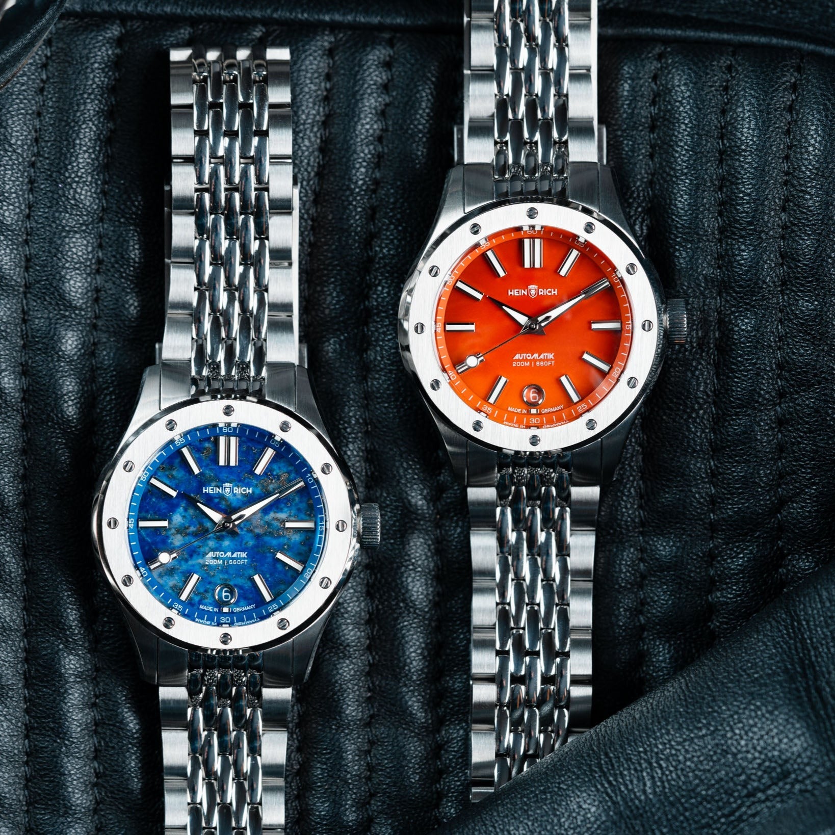 Helicoprion Carnelian & Lapis Lazuli - HEINRICH watches