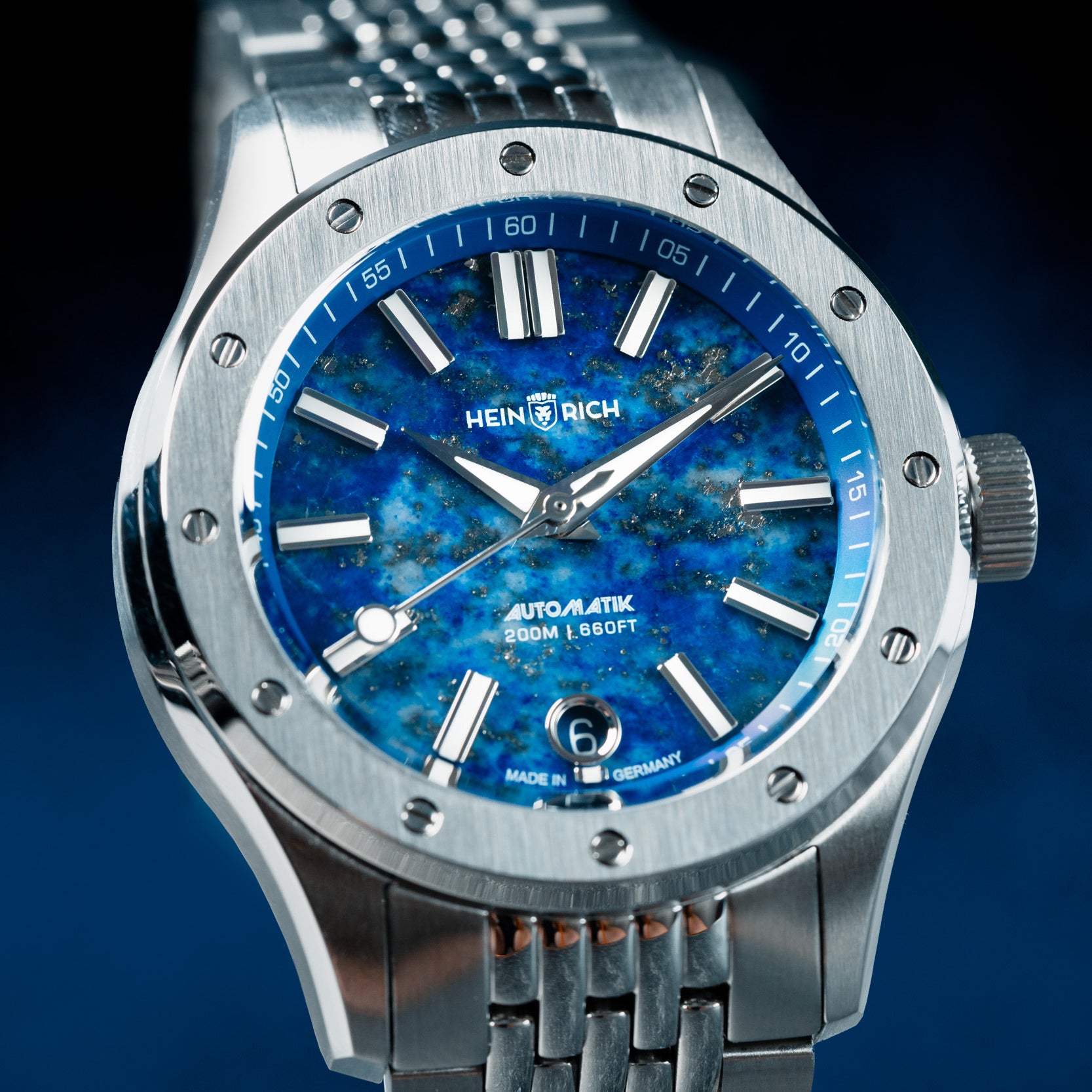 Helicoprion Carnelian & Lapis Lazuli - HEINRICH watches