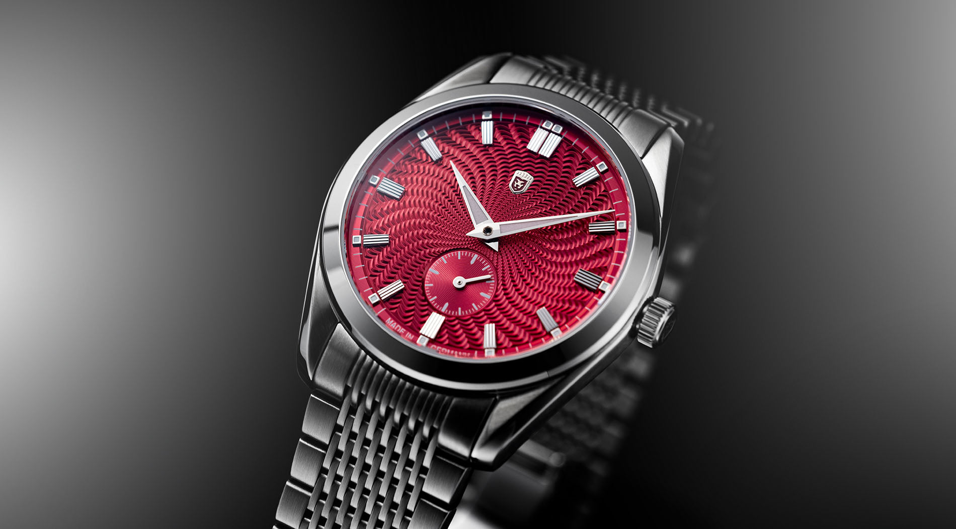 Heinrich Radiance with red guilloche dial