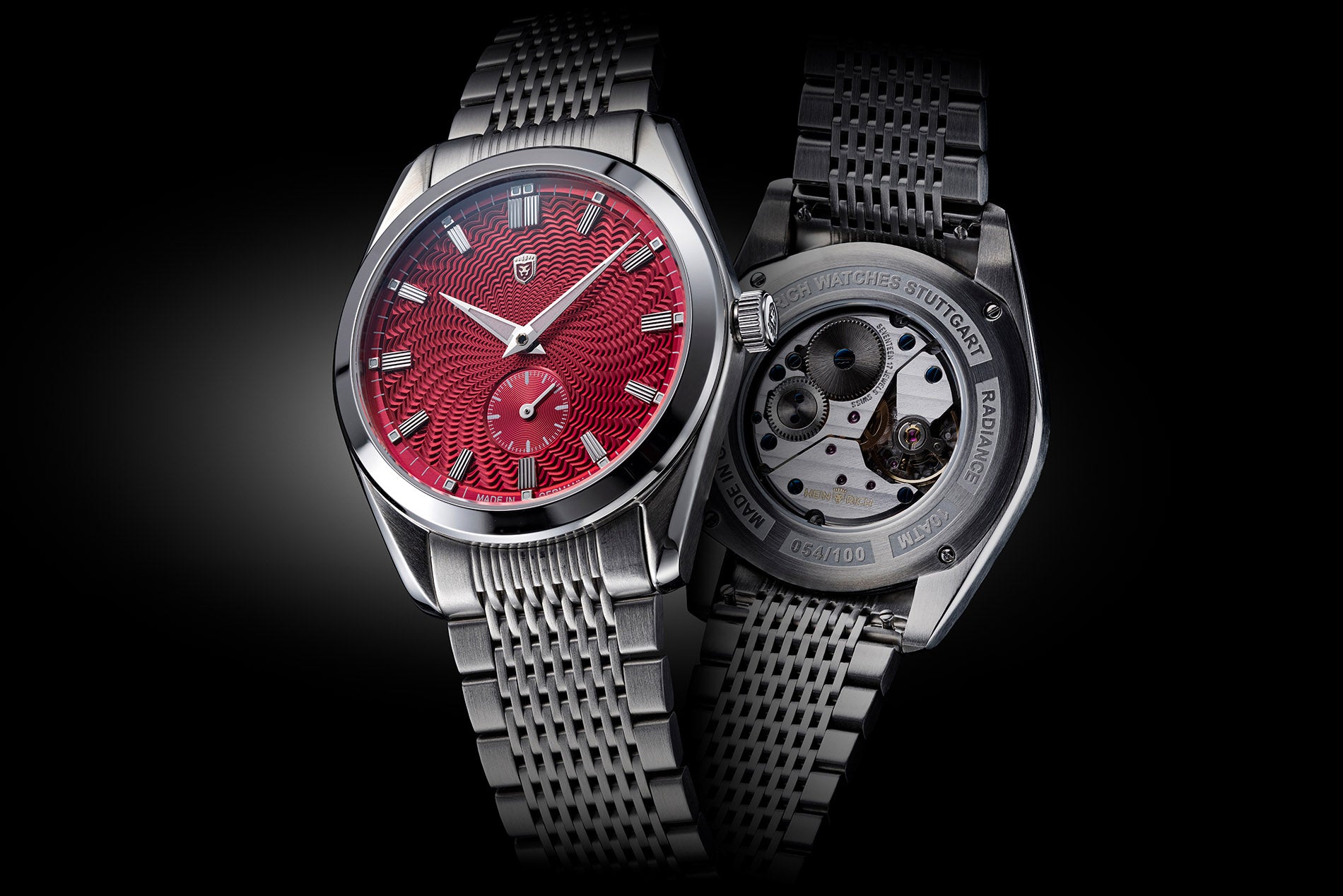 Heinrich Radiance with red guilloche dial