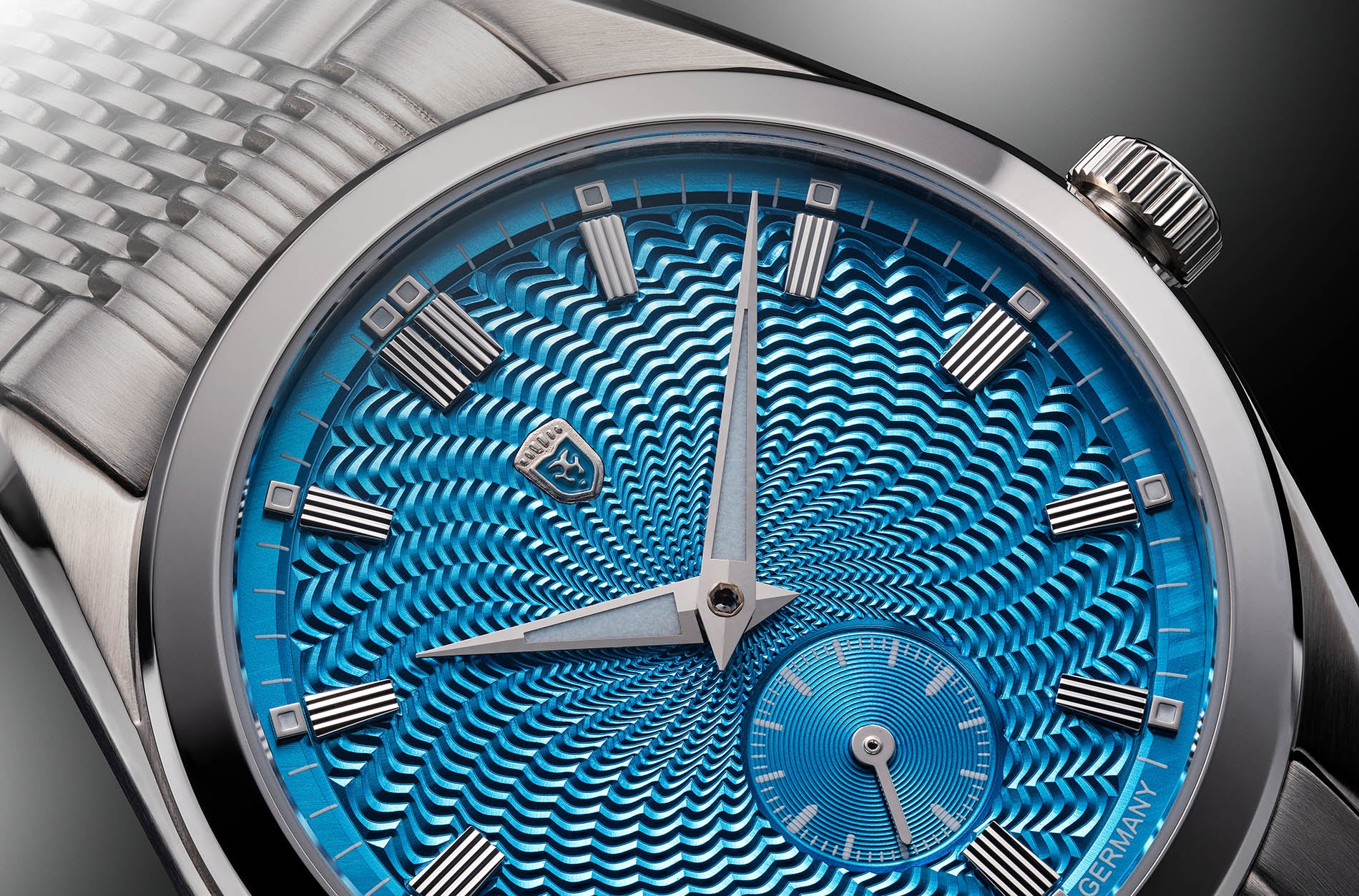 Heinrich Radiance with turquoise guilloche dial