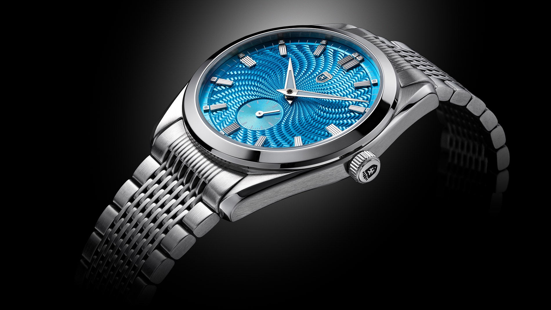 Heinrich Radiance with turquoise guilloche dial